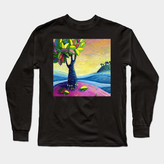 The Leafy Baobab Long Sleeve T-Shirt by scatterlings